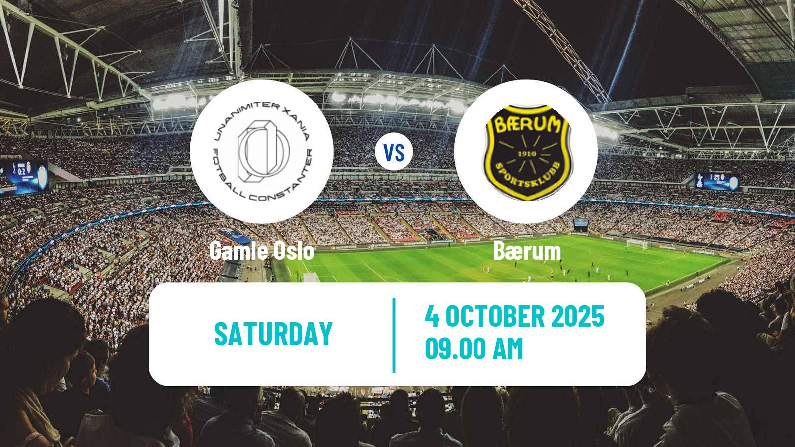 Football Norwegian Division 3 - Group 1 Gamle Oslo - Bærum