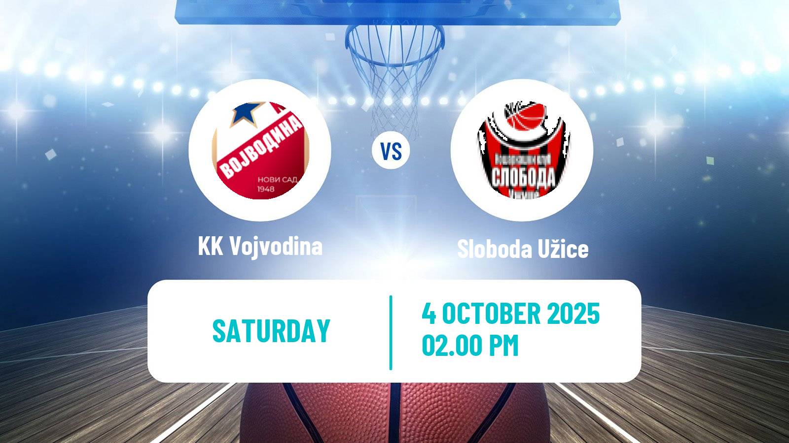 Basketball Serbian First League Basketball Vojvodina - Sloboda Užice