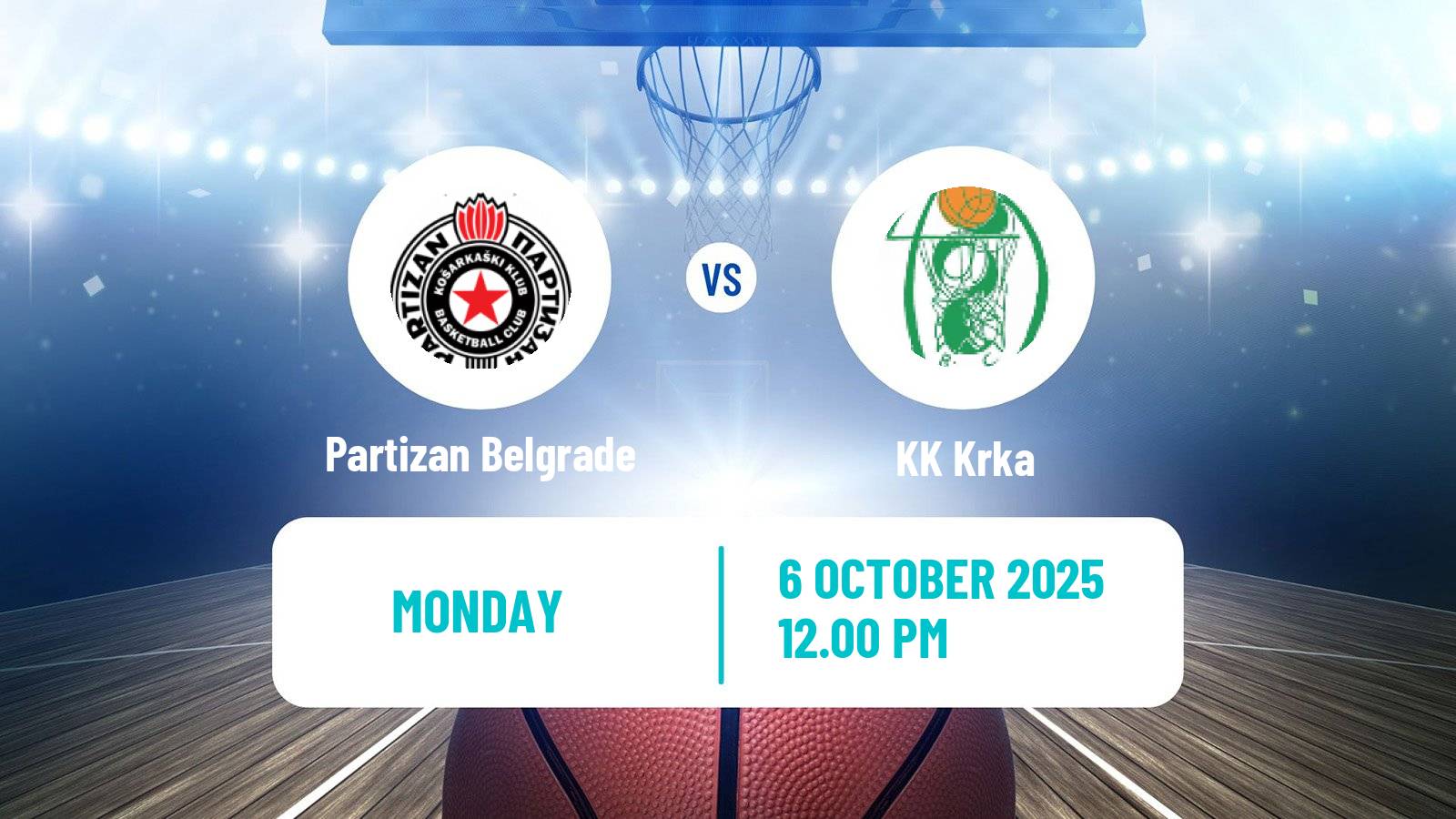 Basketball Adriatic League Partizan Belgrade - Krka