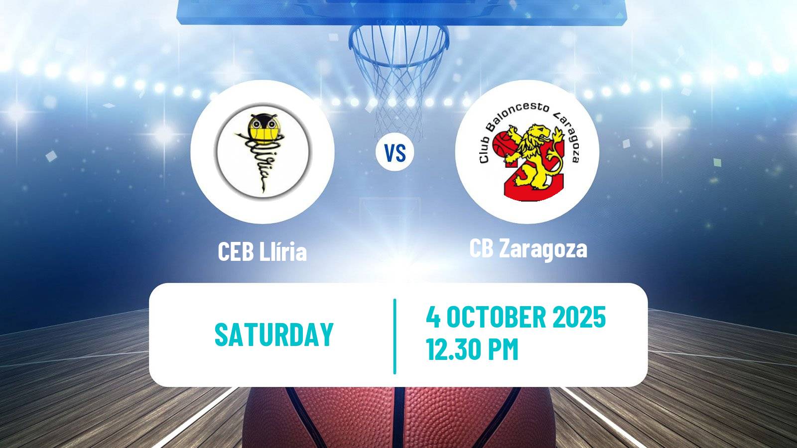 Basketball Spanish LEB Plata Llíria - CB Zaragoza