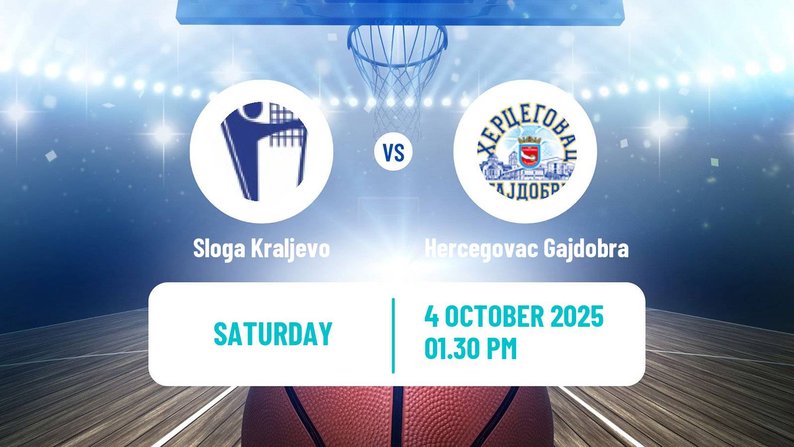 Basketball Serbian First League Basketball Sloga Kraljevo - Hercegovac Gajdobra