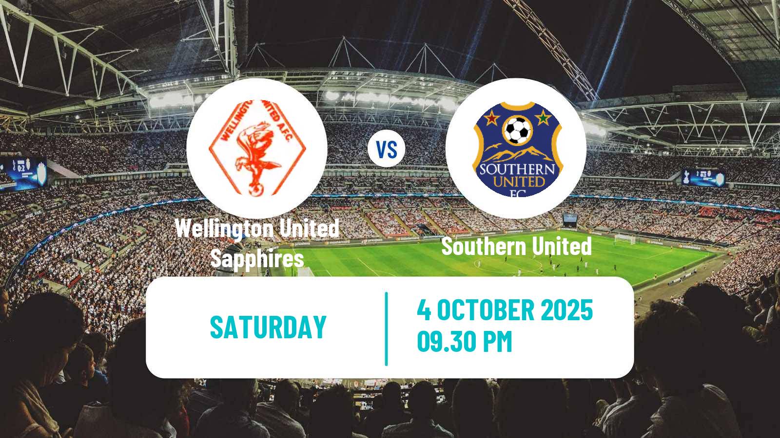 Football New Zealand National League Women Wellington United Sapphires - Southern United