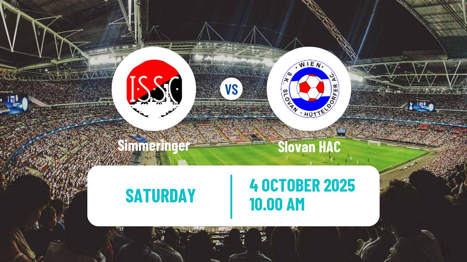Football Austrian Landesliga Wien Simmeringer - Slovan HAC