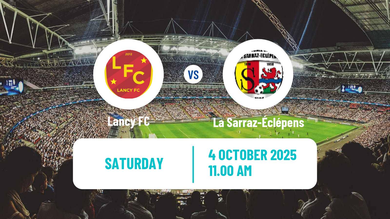 Football Swiss 1 Liga Classic Group 1 Lancy - La Sarraz-Éclépens