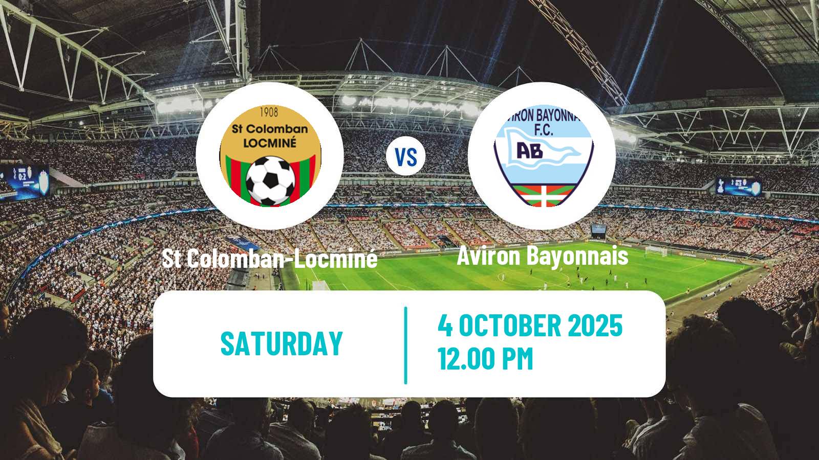 Football French National 2 - Group A St Colomban-Locminé - Aviron Bayonnais