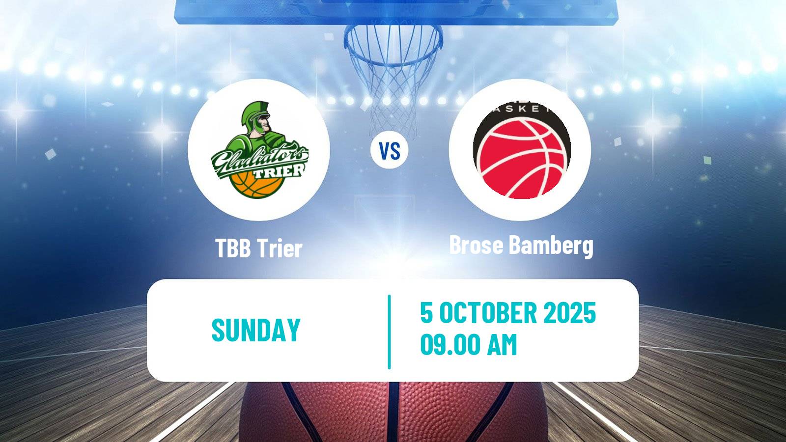 Basketball German BBL Trier - Brose Bamberg