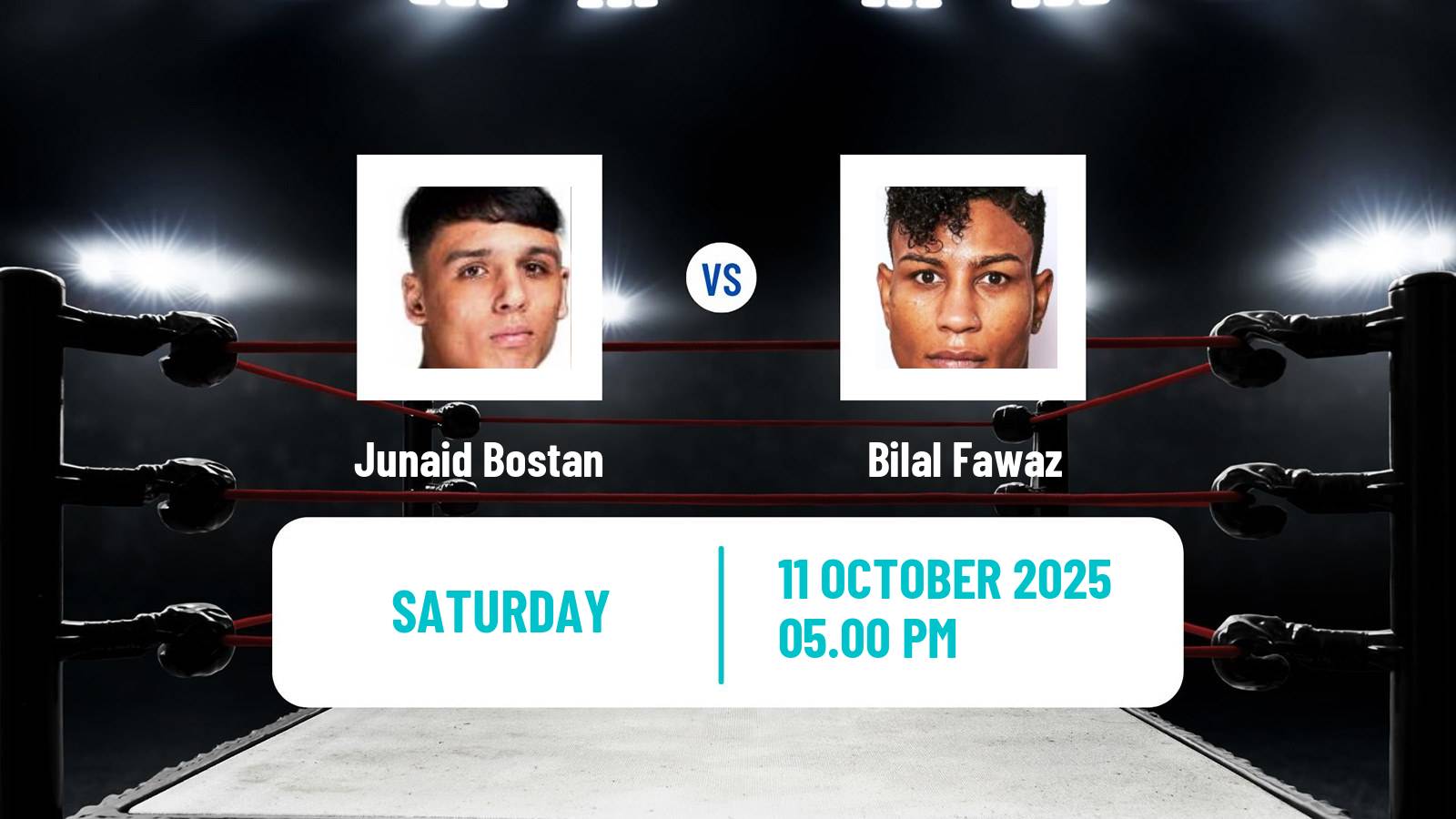 Boxing Super Welterweight Bbbofc English Title Men Junaid Bostan - Bilal Fawaz
