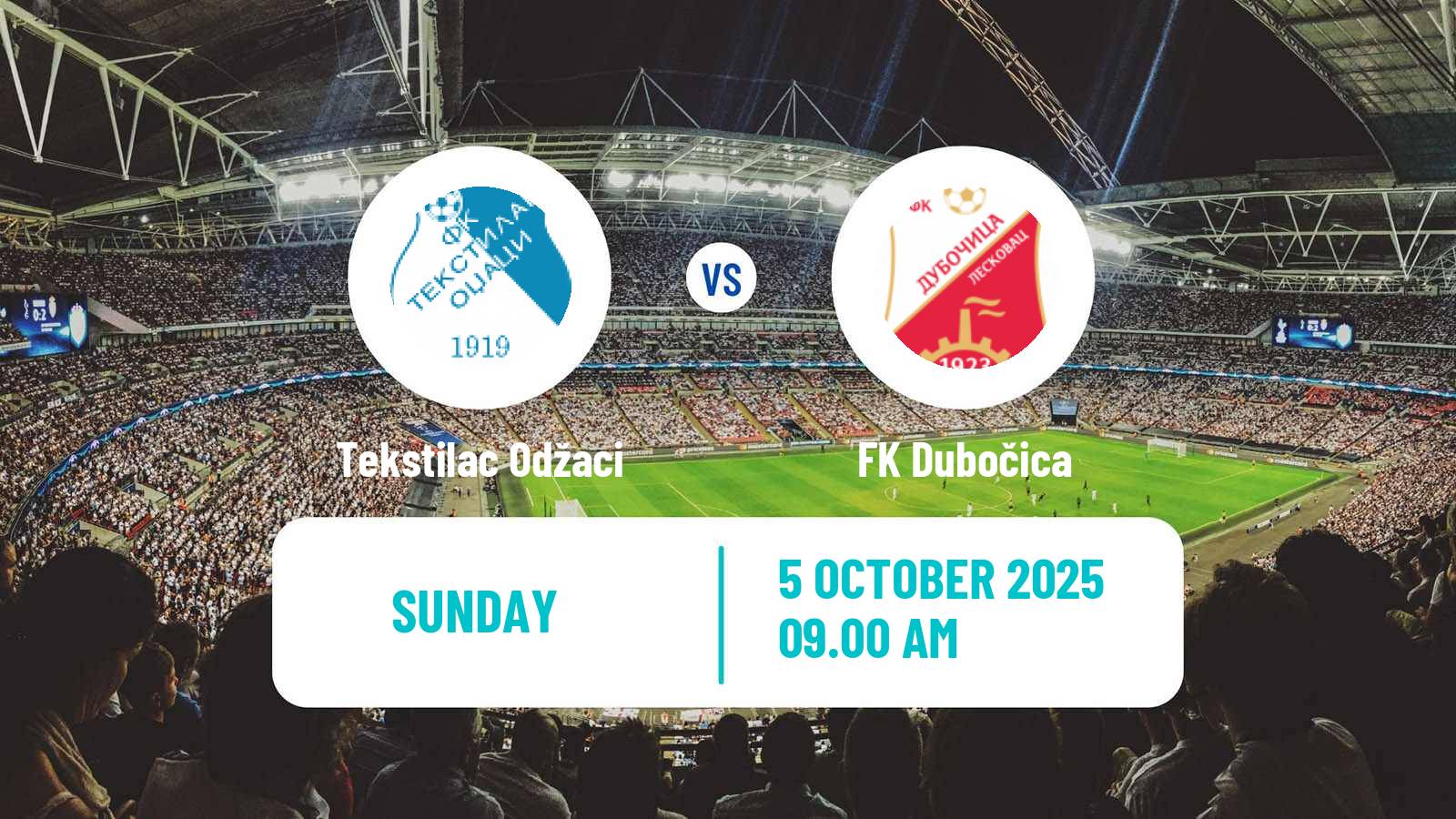 Football Serbian Prva Liga Tekstilac Odžaci - Dubočica
