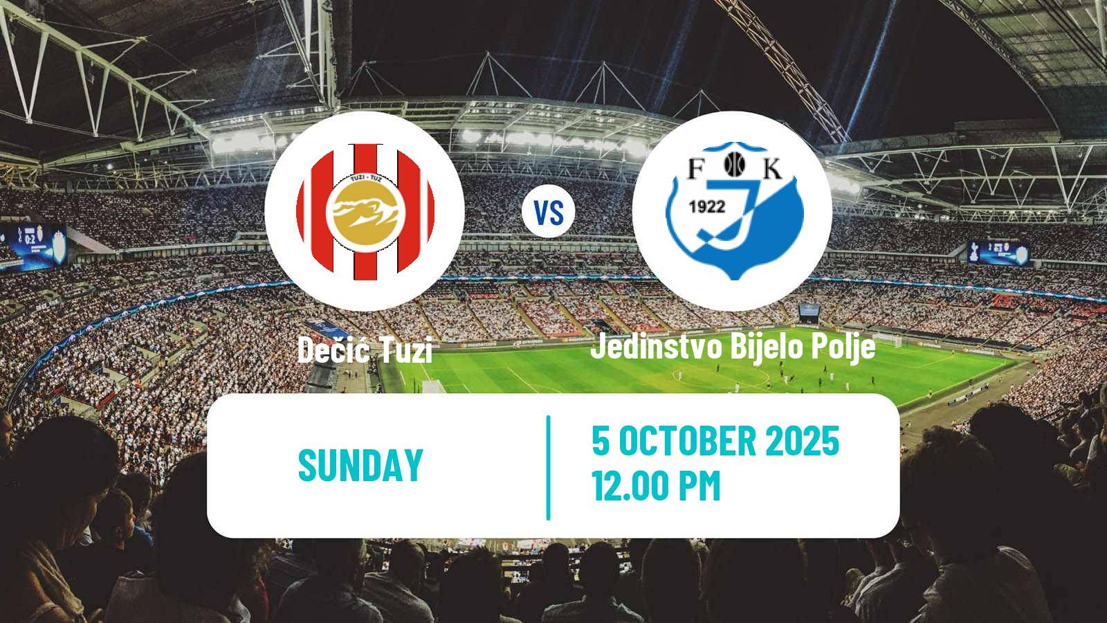 Football Montenegrin First League Dečić Tuzi - Jedinstvo Bijelo Polje