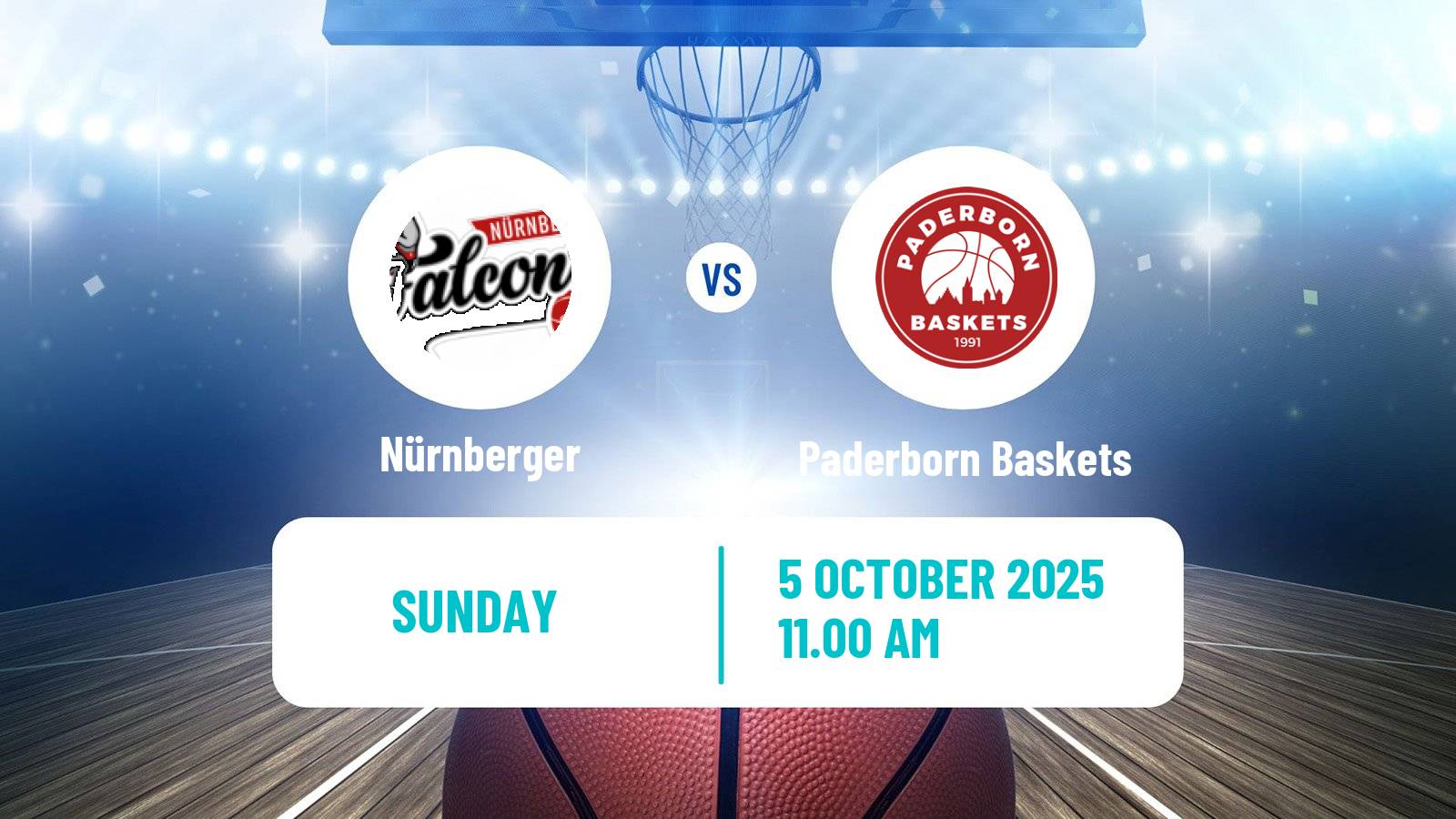 Basketball German Pro A Basketball Nürnberger - Paderborn Baskets