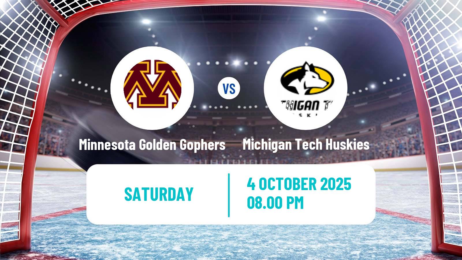 Hockey NCAA Hockey Minnesota Golden Gophers - Michigan Tech Huskies