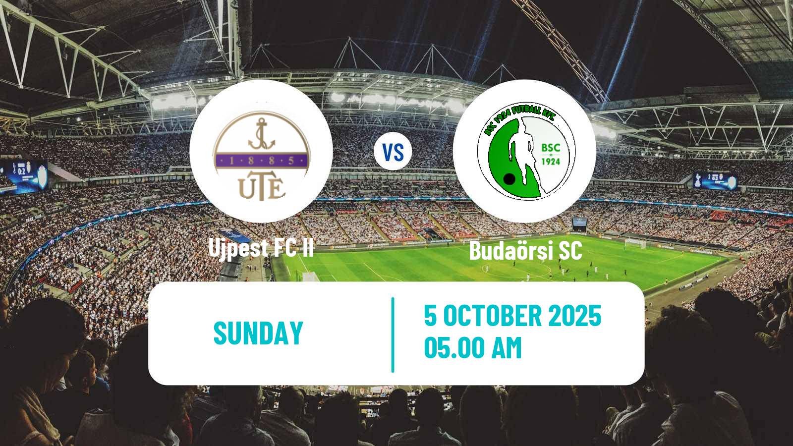 Football Hungarian NB III Northwest Ujpest II - Budaörsi SC