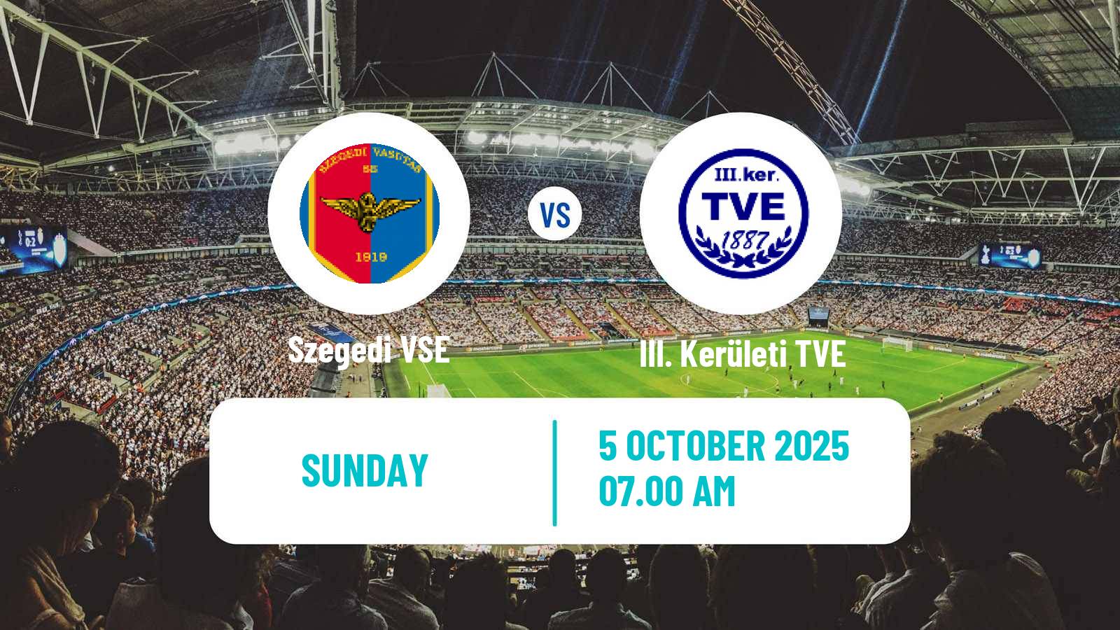 Football Hungarian NB III Southeast Szegedi VSE - III. Kerületi TVE