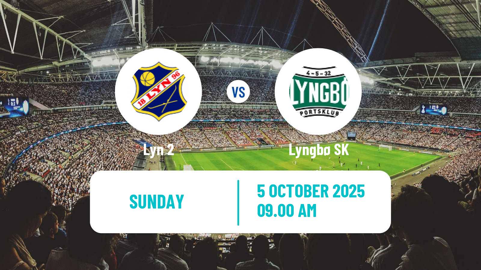 Football Norwegian Division 3 - Group 4 Lyn 2 - Lyngbø SK
