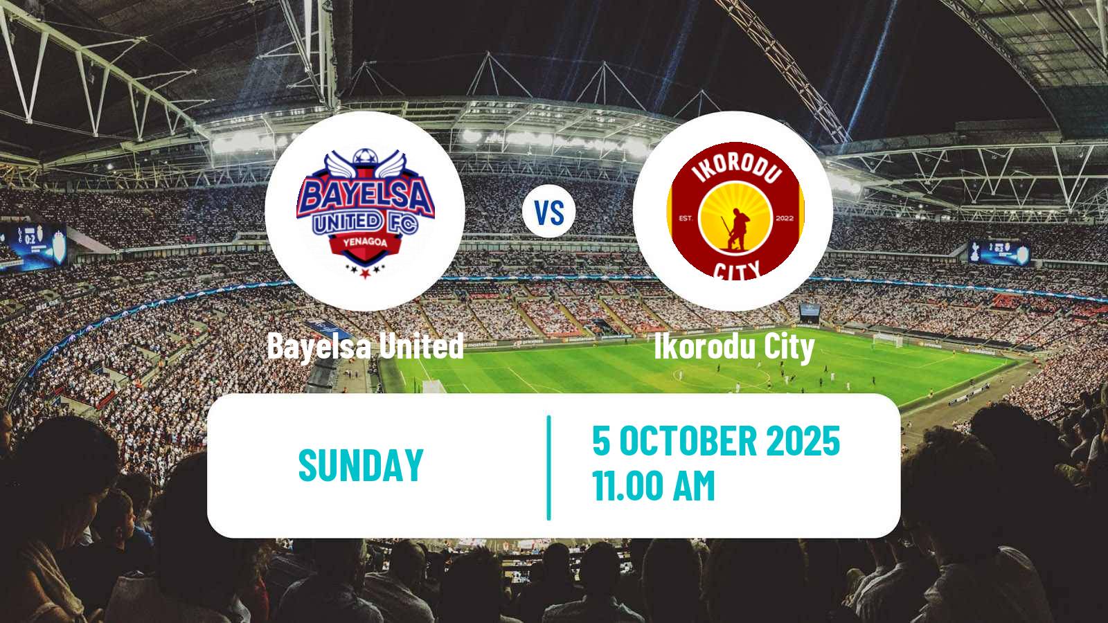 Football Nigerian Premier League Bayelsa United - Ikorodu City