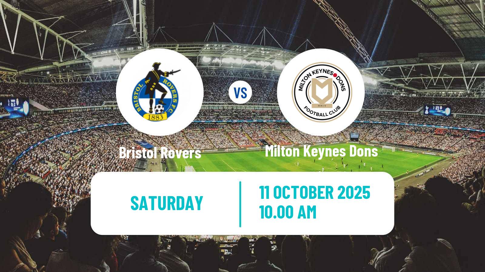 Football English League Two Bristol Rovers - Milton Keynes Dons