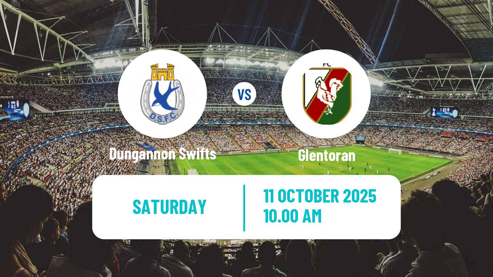 Football Northern Irish Premiership Dungannon Swifts - Glentoran