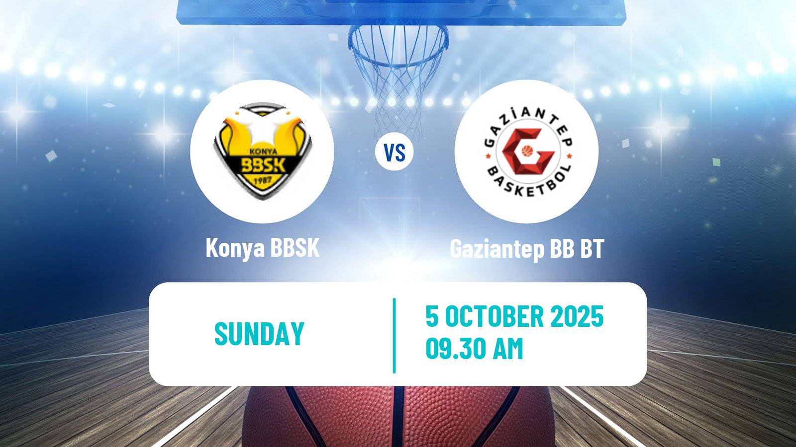 Basketball Turkish TBL Konya BBSK - Gaziantep BB BT