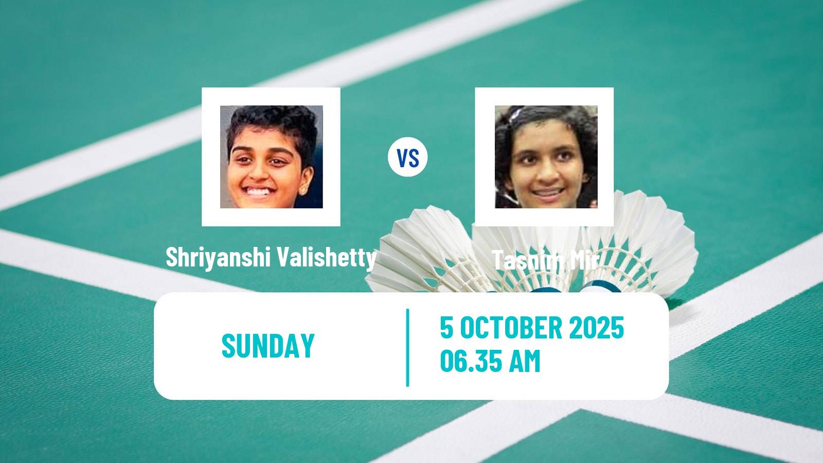 Badminton BWF World Tour Al Ain Masters Women Shriyanshi Valishetty - Tasnim Mir