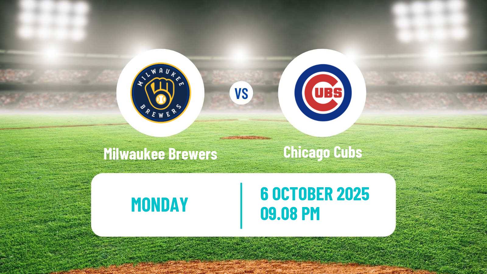 Baseball MLB Milwaukee Brewers - Chicago Cubs