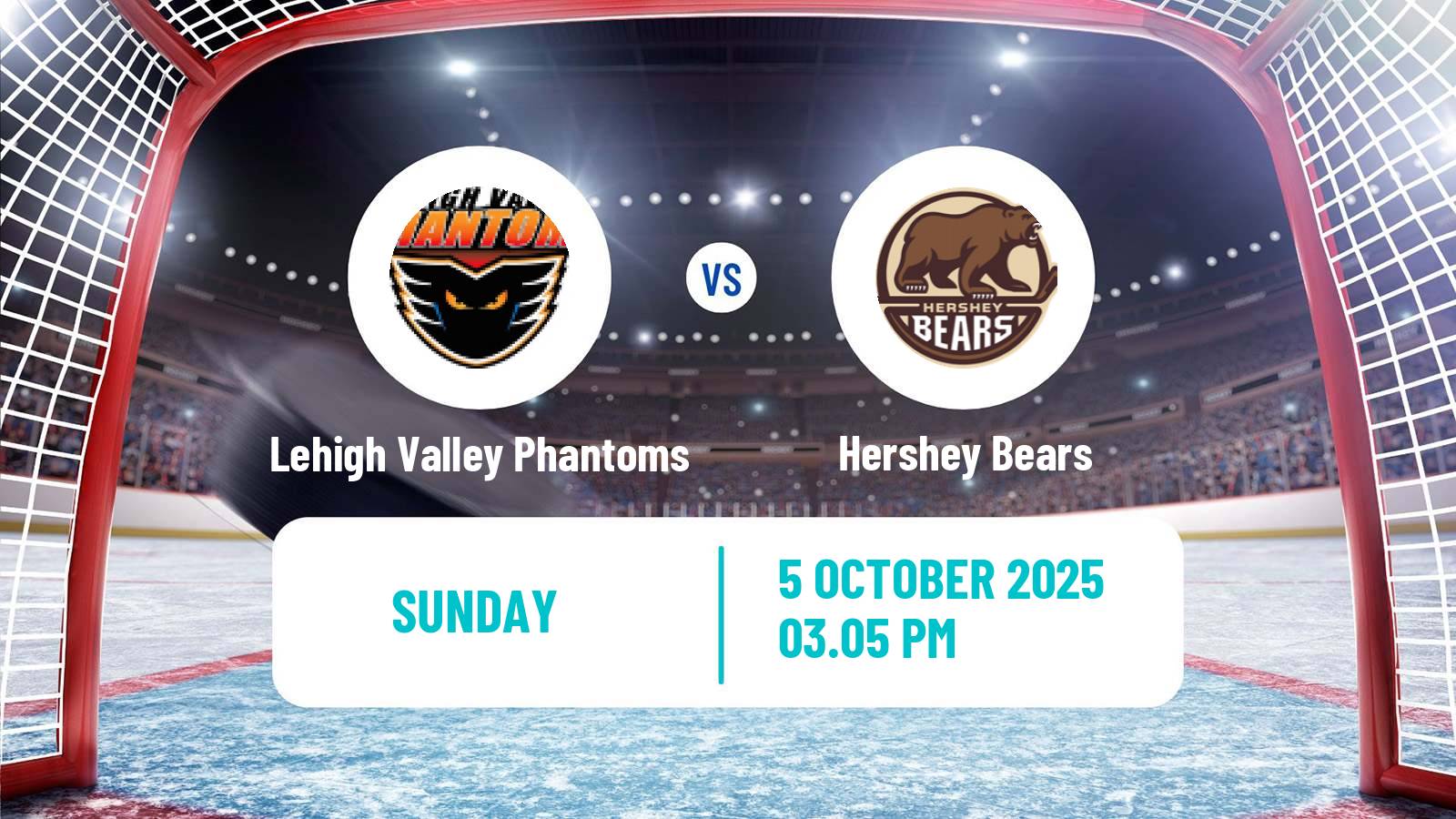 Hockey AHL Lehigh Valley Phantoms - Hershey Bears