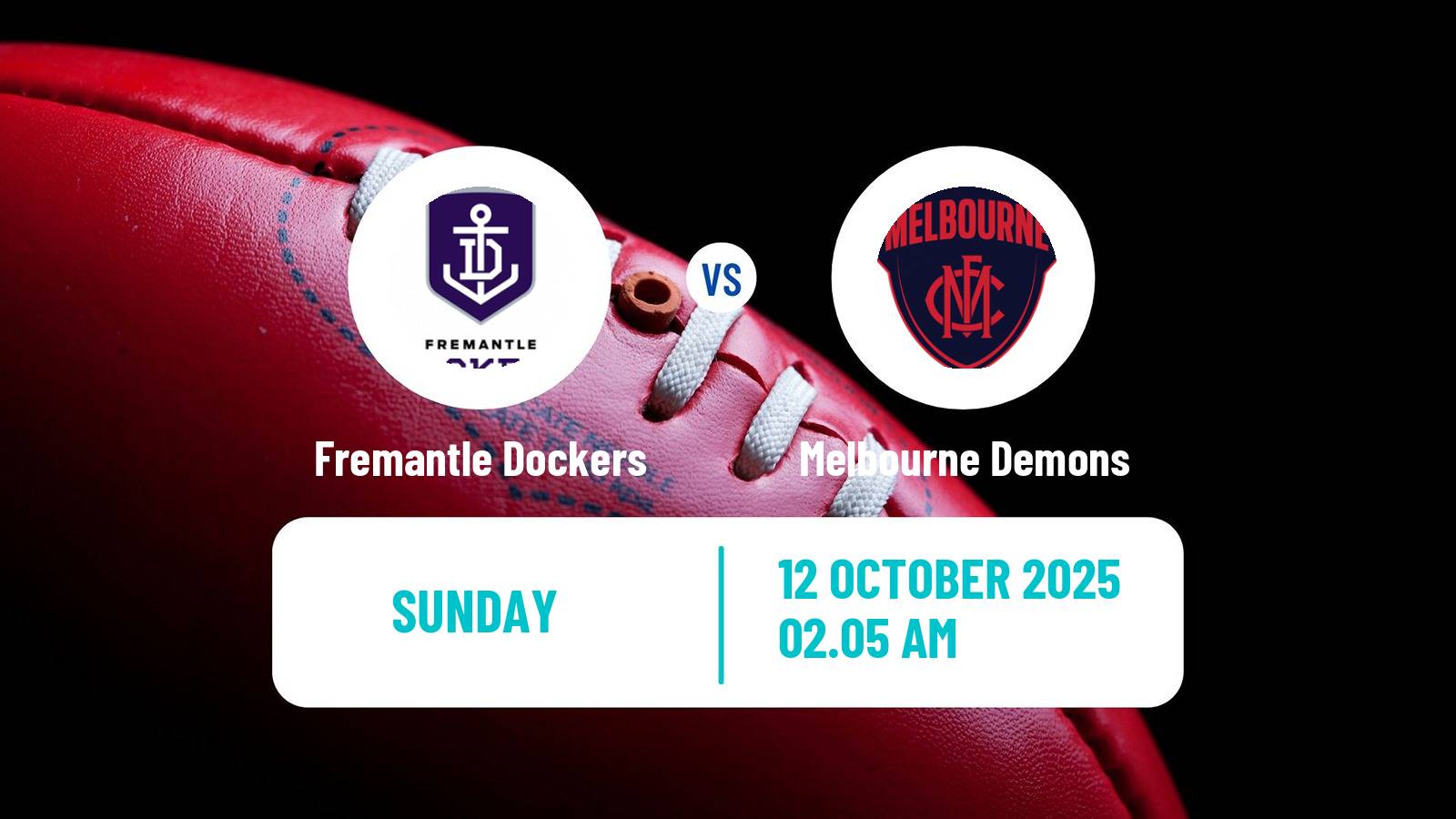 Aussie rules AFL Women Fremantle Dockers - Melbourne Demons