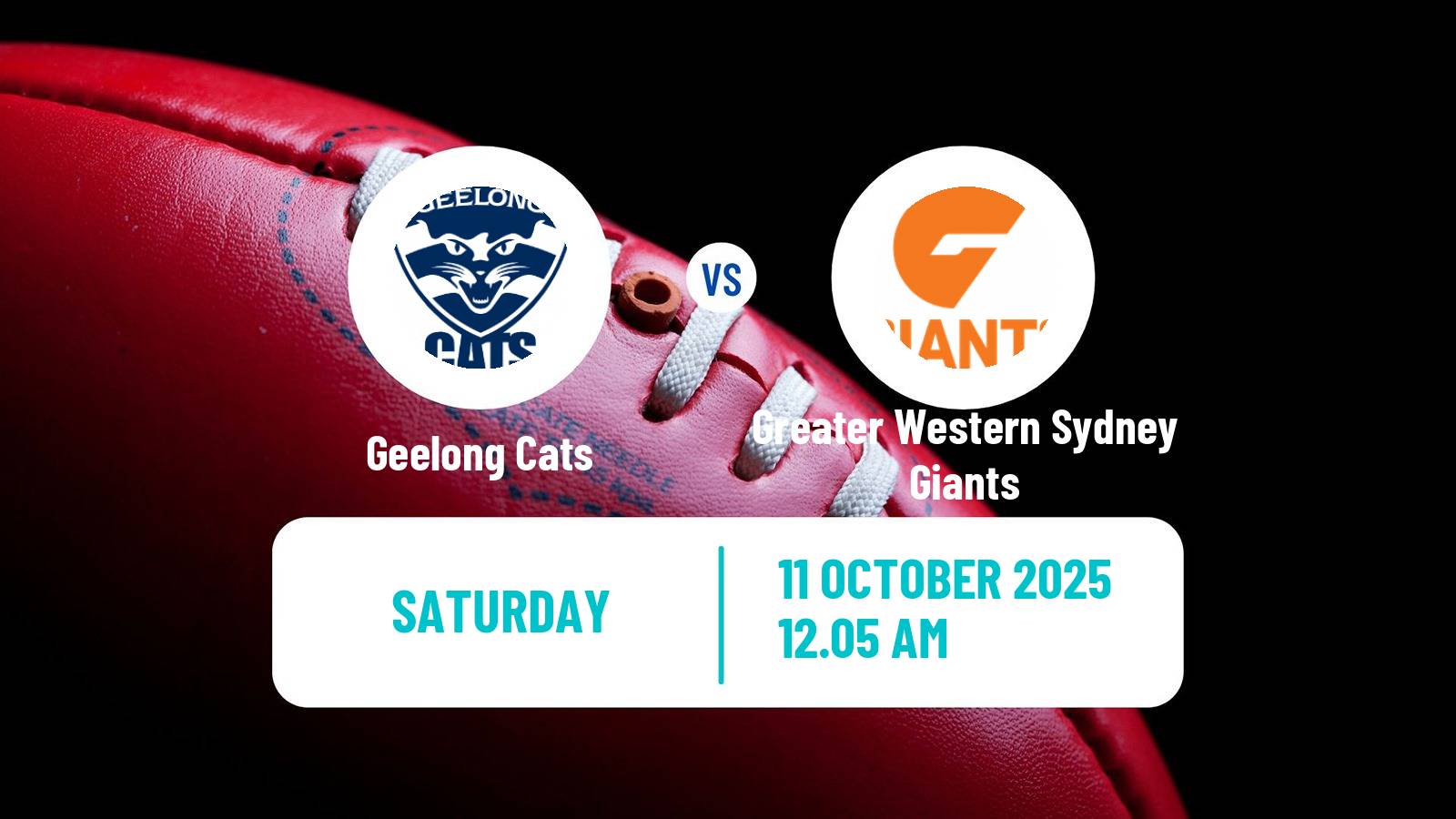 Aussie rules AFL Women Geelong Cats - Greater Western Sydney Giants