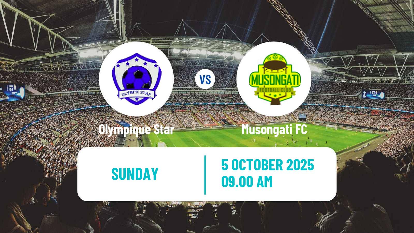 Football Burundi Premier League Olympique Star - Musongati