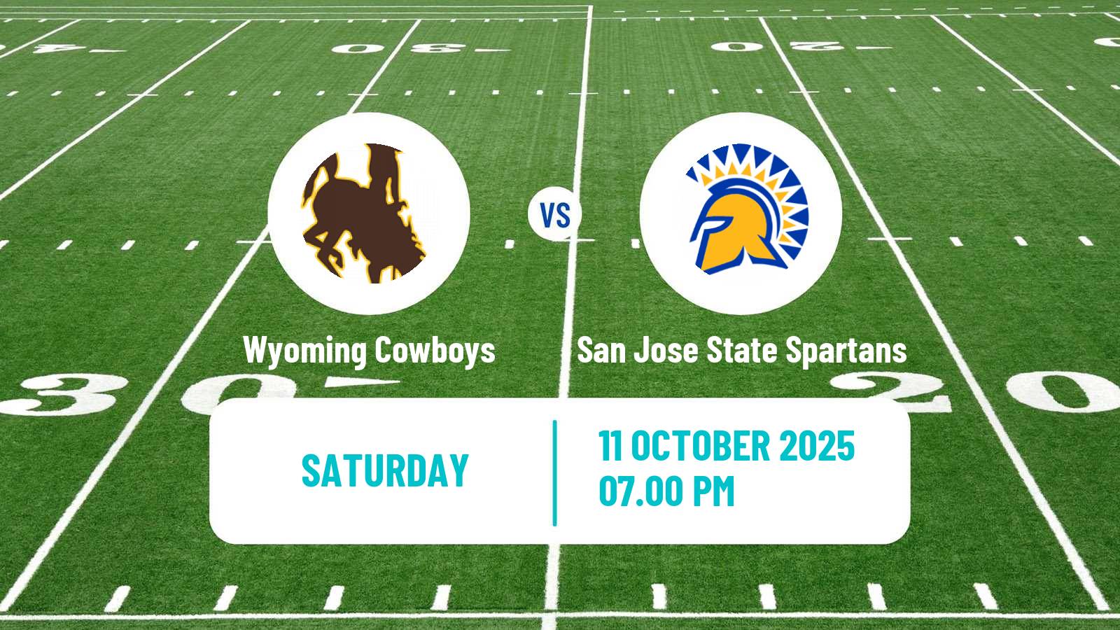American football NCAA College Football Wyoming Cowboys - San Jose State Spartans