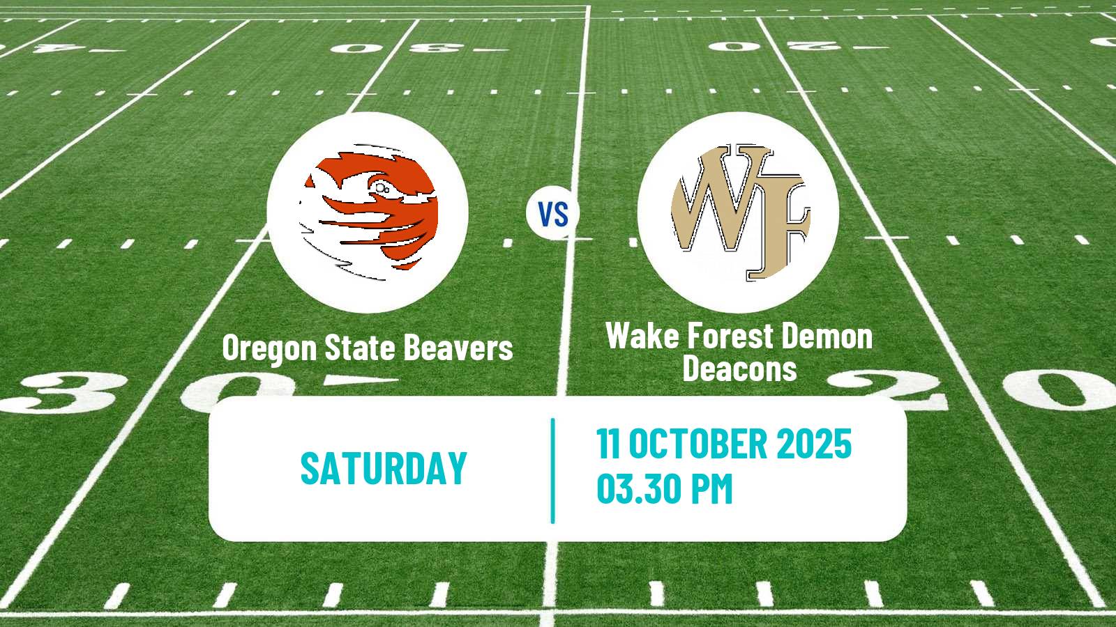 American football NCAA College Football Oregon State Beavers - Wake Forest Demon Deacons
