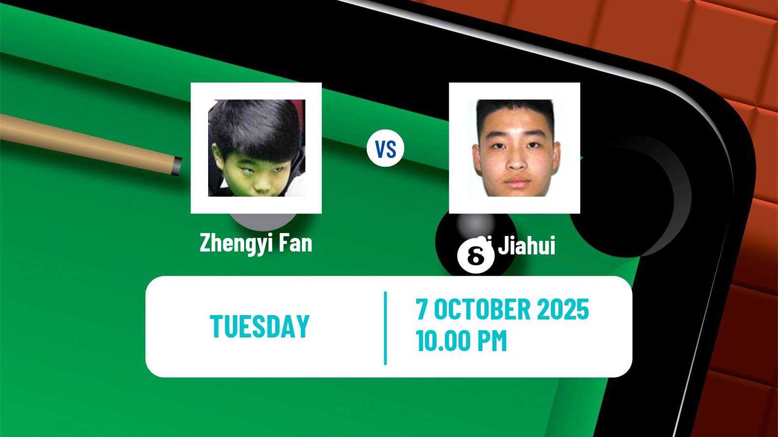 Snooker Grand Prix Zhengyi Fan - Si Jiahui