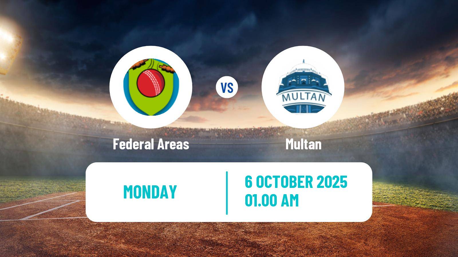 Cricket Pakistan Quaid-e-Azam Trophy Federal Areas - Multan