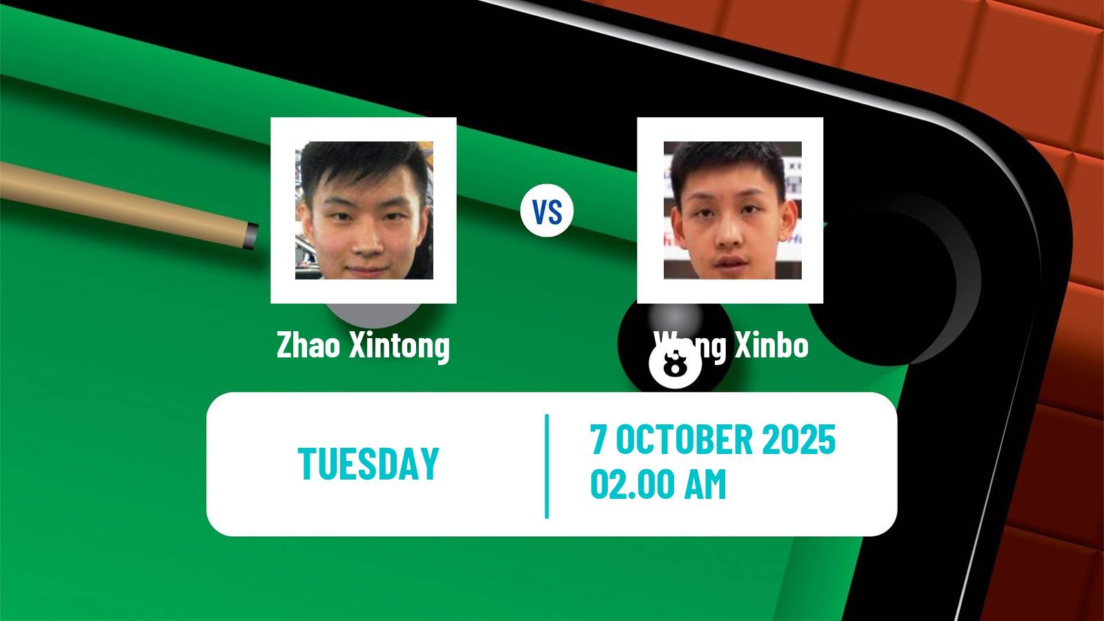 Snooker Grand Prix Zhao Xintong - Wang Xinbo