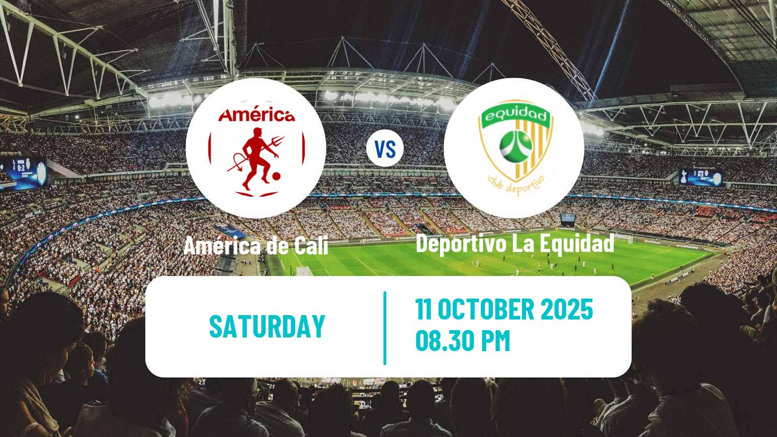 Football Colombian Primera A América de Cali - Deportivo La Equidad