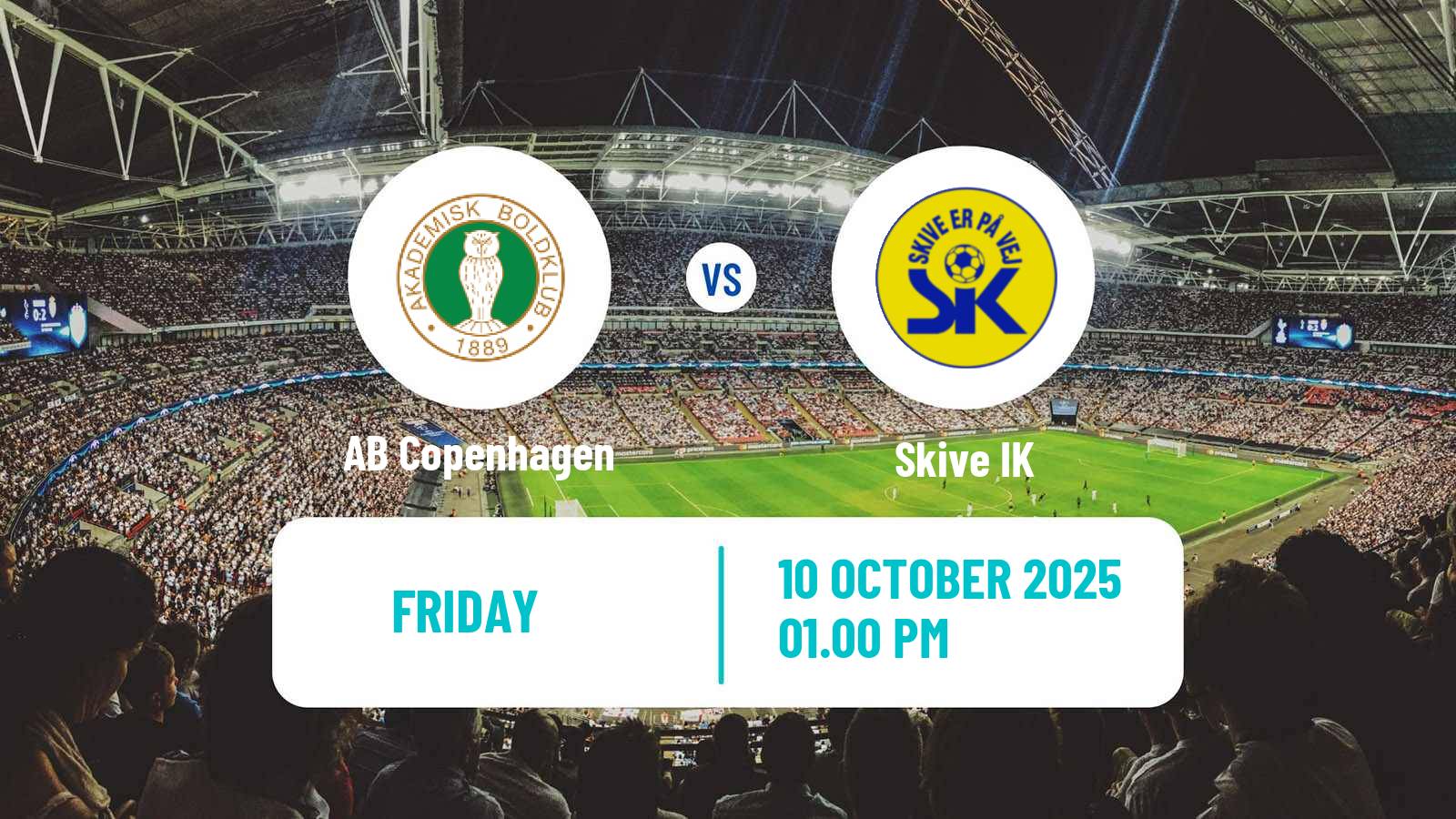 Football Danish 2 Division AB Copenhagen - Skive IK