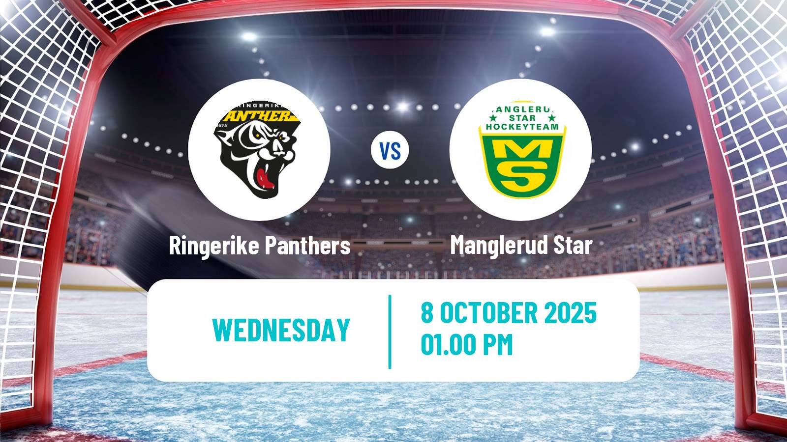 Hockey Norwegian Division 1 Hockey Ringerike Panthers - Manglerud Star
