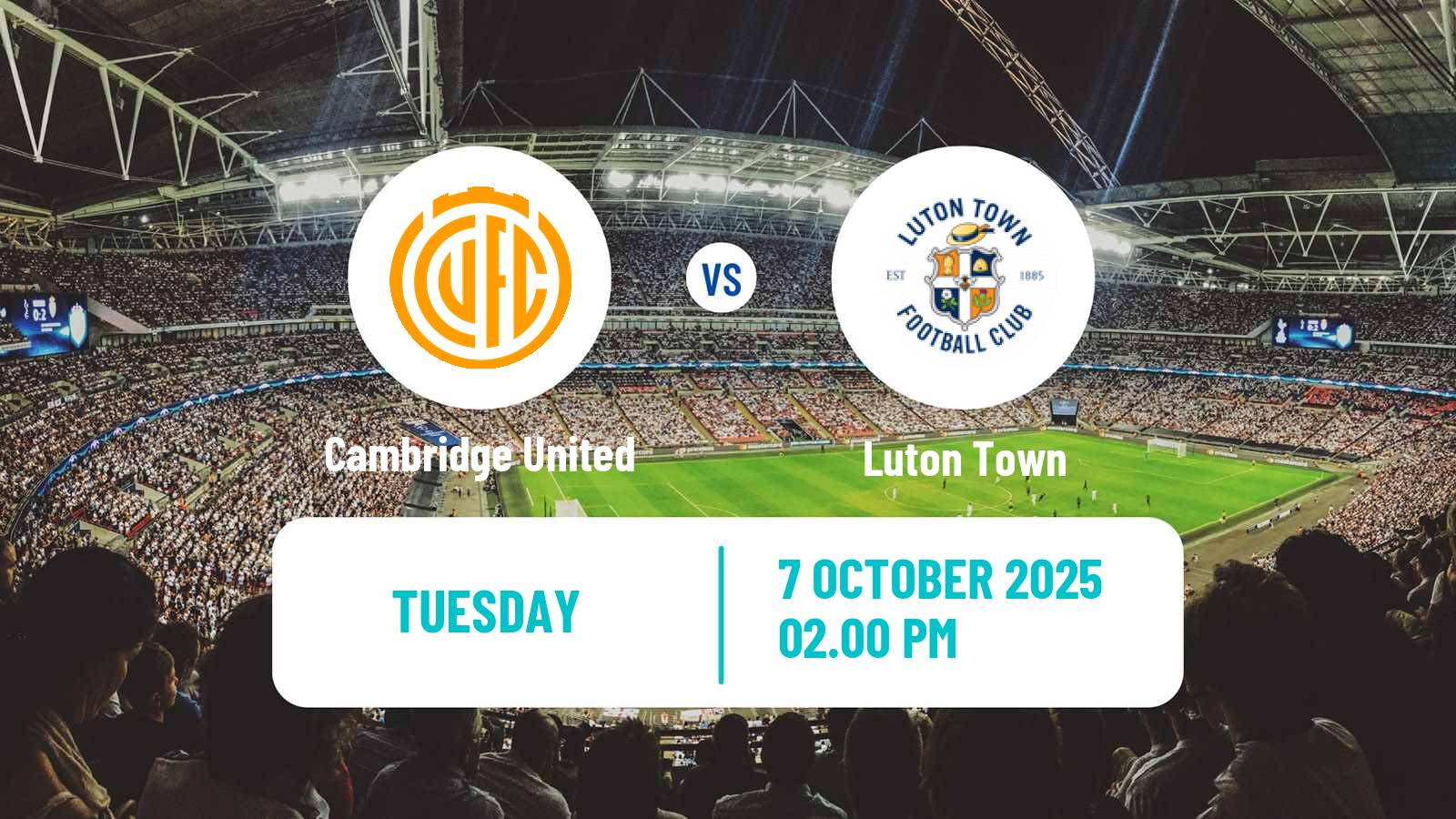 Football English EFL Trophy Cambridge United - Luton Town