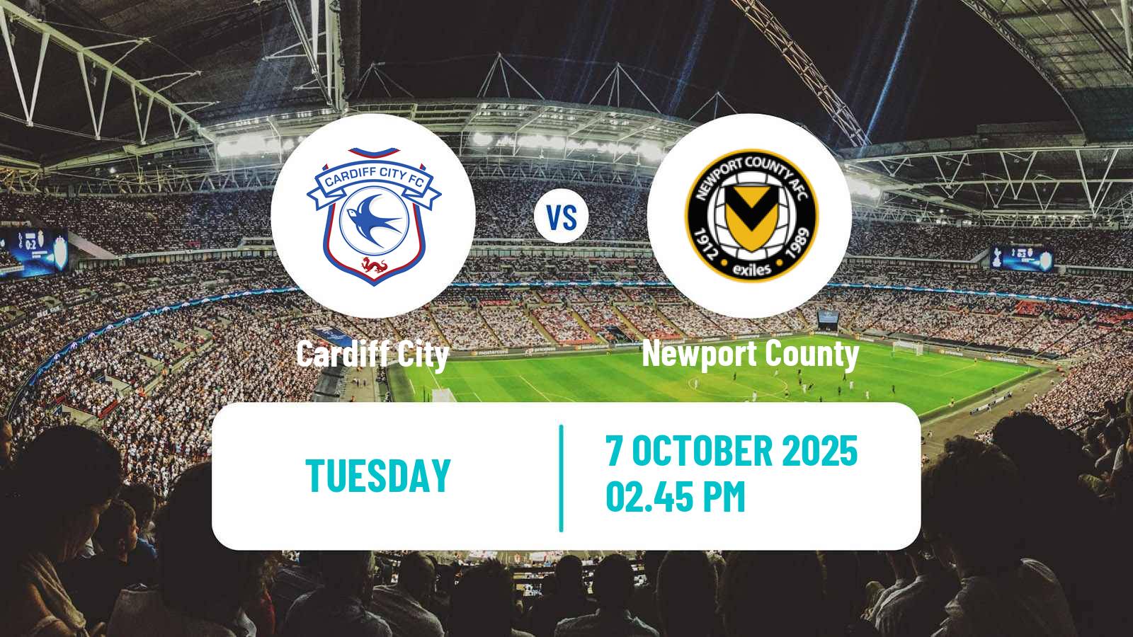 Football English EFL Trophy Cardiff City - Newport County