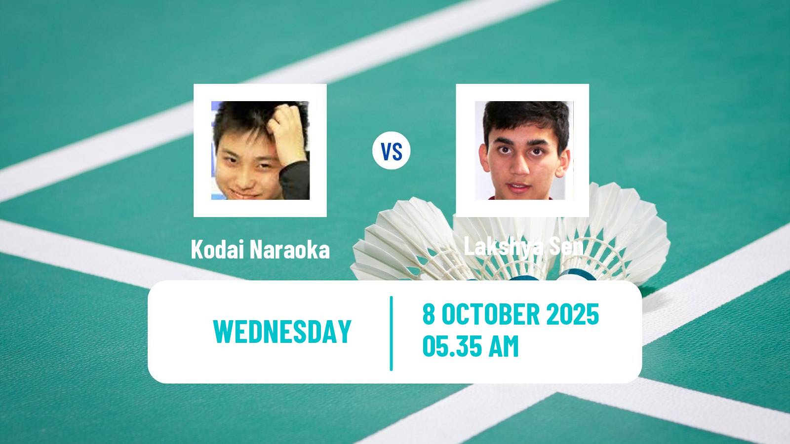 Badminton BWF World Tour Arctic Open Men Kodai Naraoka - Lakshya Sen
