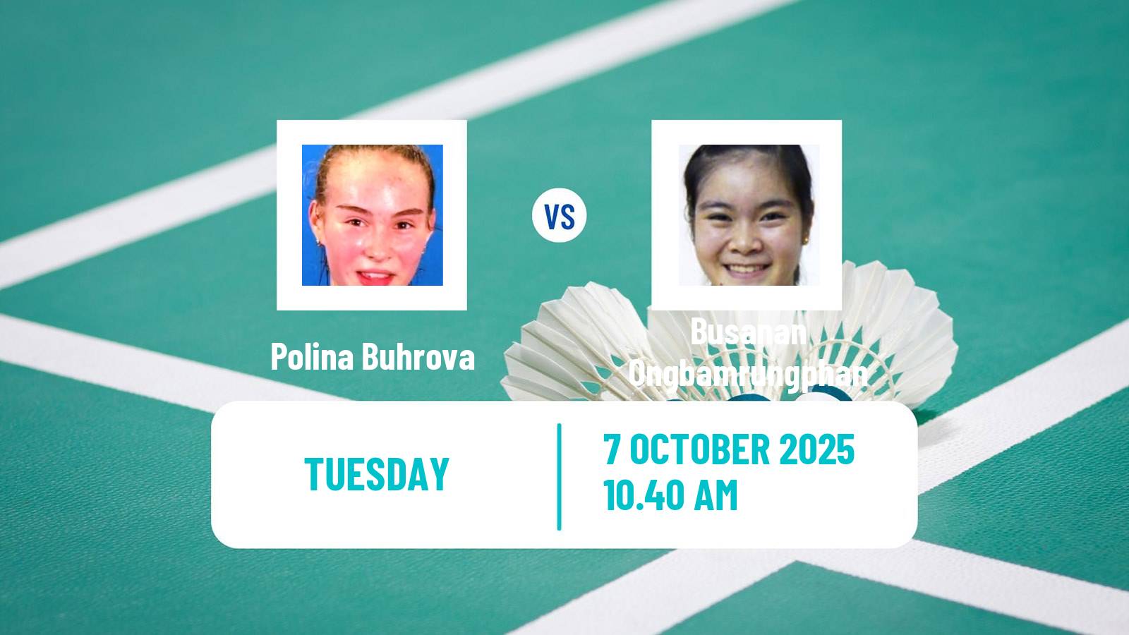 Badminton BWF World Tour Arctic Open Women Polina Buhrova - Busanan Ongbamrungphan