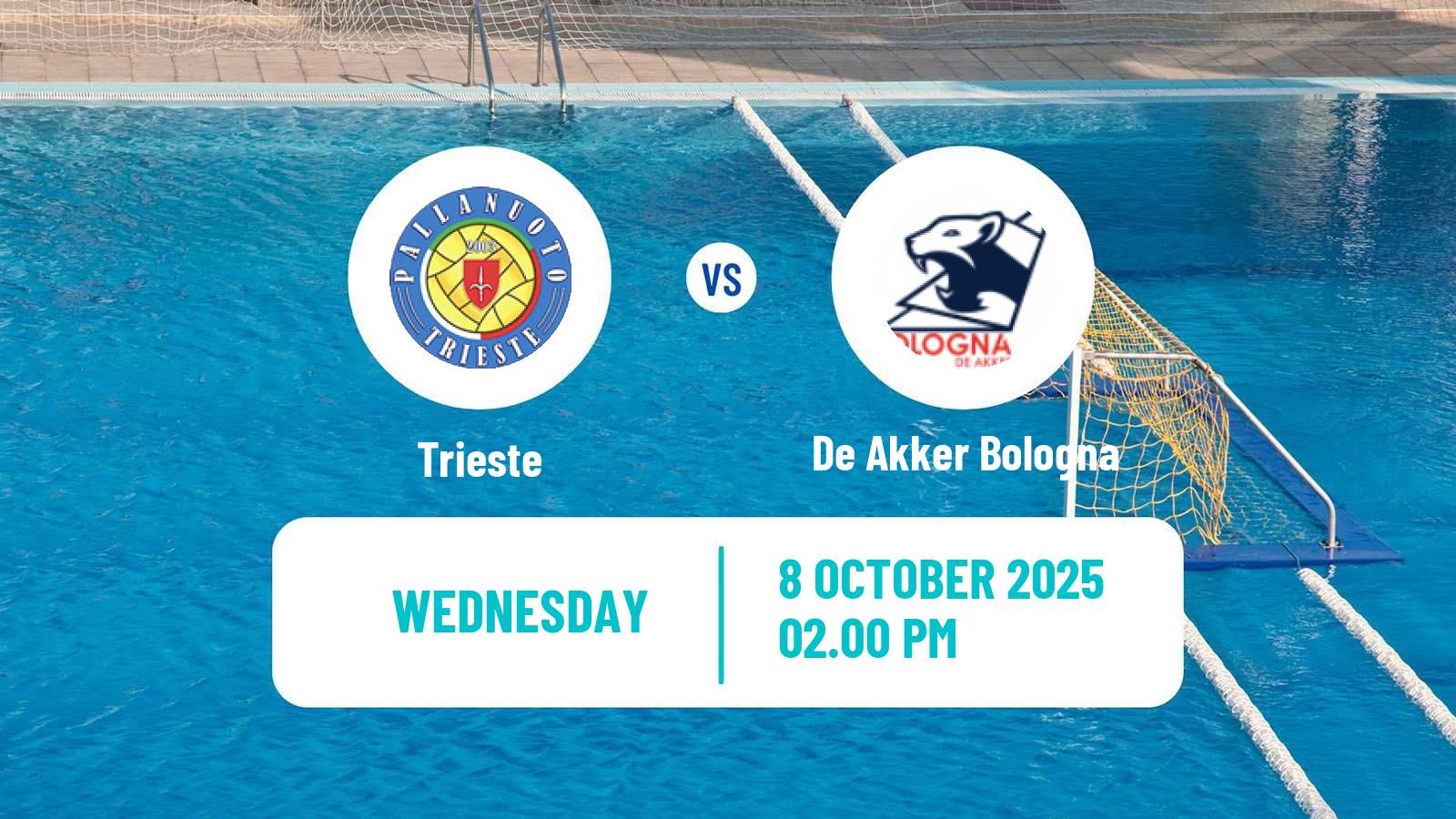 Water polo Italian A1 Water Polo Trieste - De Akker Bologna