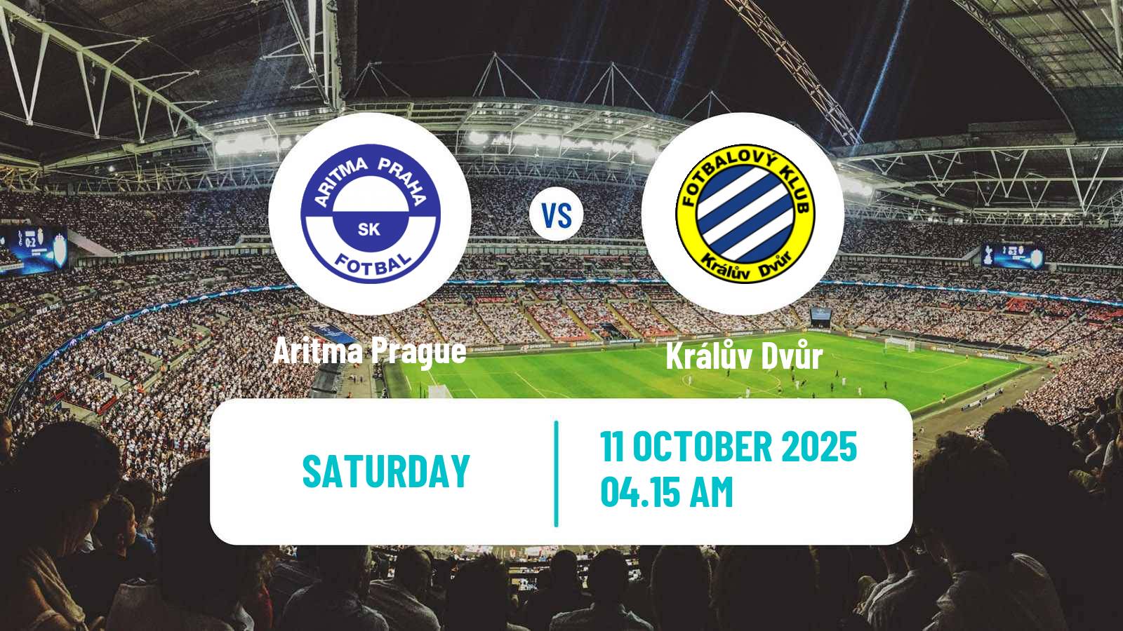 Football Czech CFL Group A Aritma Prague - Králův Dvůr