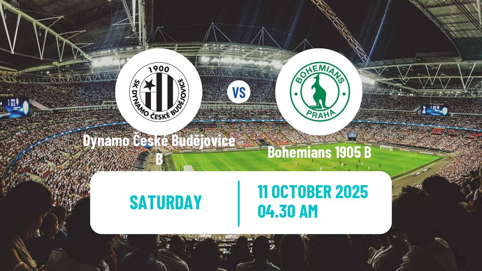 Football Czech CFL Group A Dynamo České Budějovice B - Bohemians 1905 B