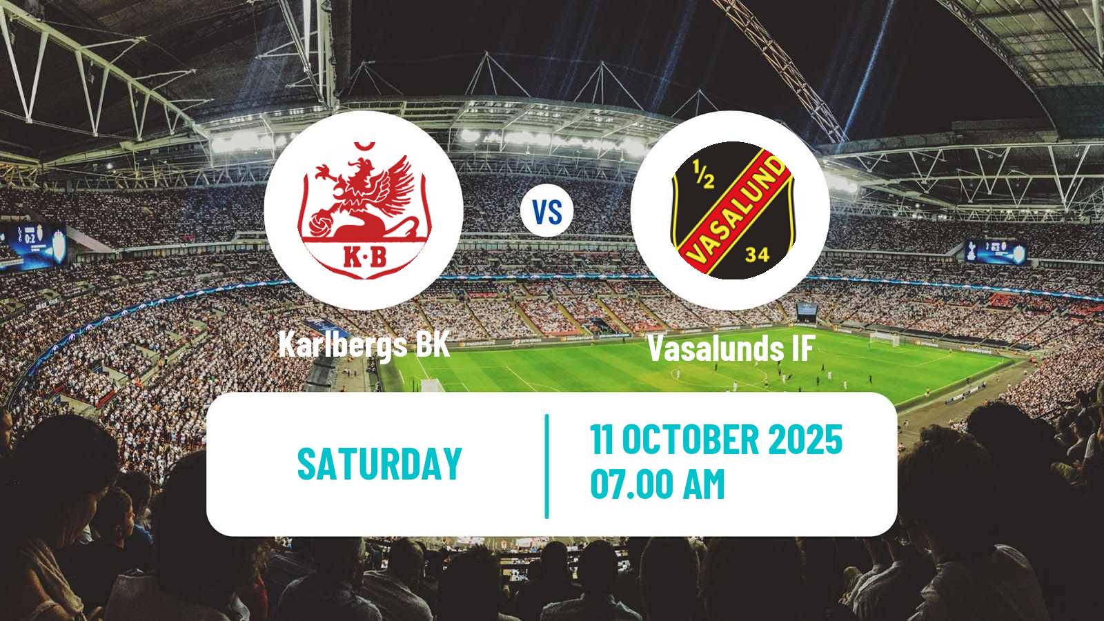 Football Swedish Division 1 Norra Karlberg - Vasalund