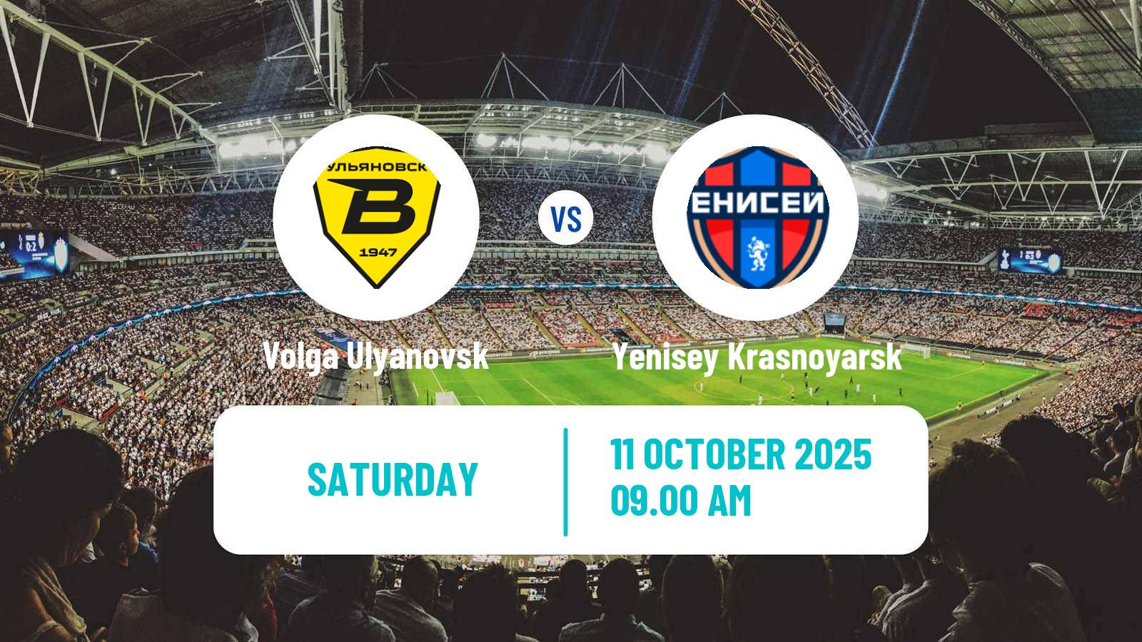Football Russian FNL Volga Ulyanovsk - Yenisey Krasnoyarsk