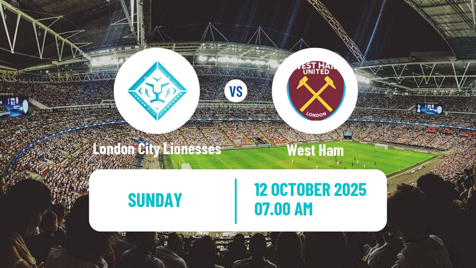 Football English WSL London City Lionesses - West Ham