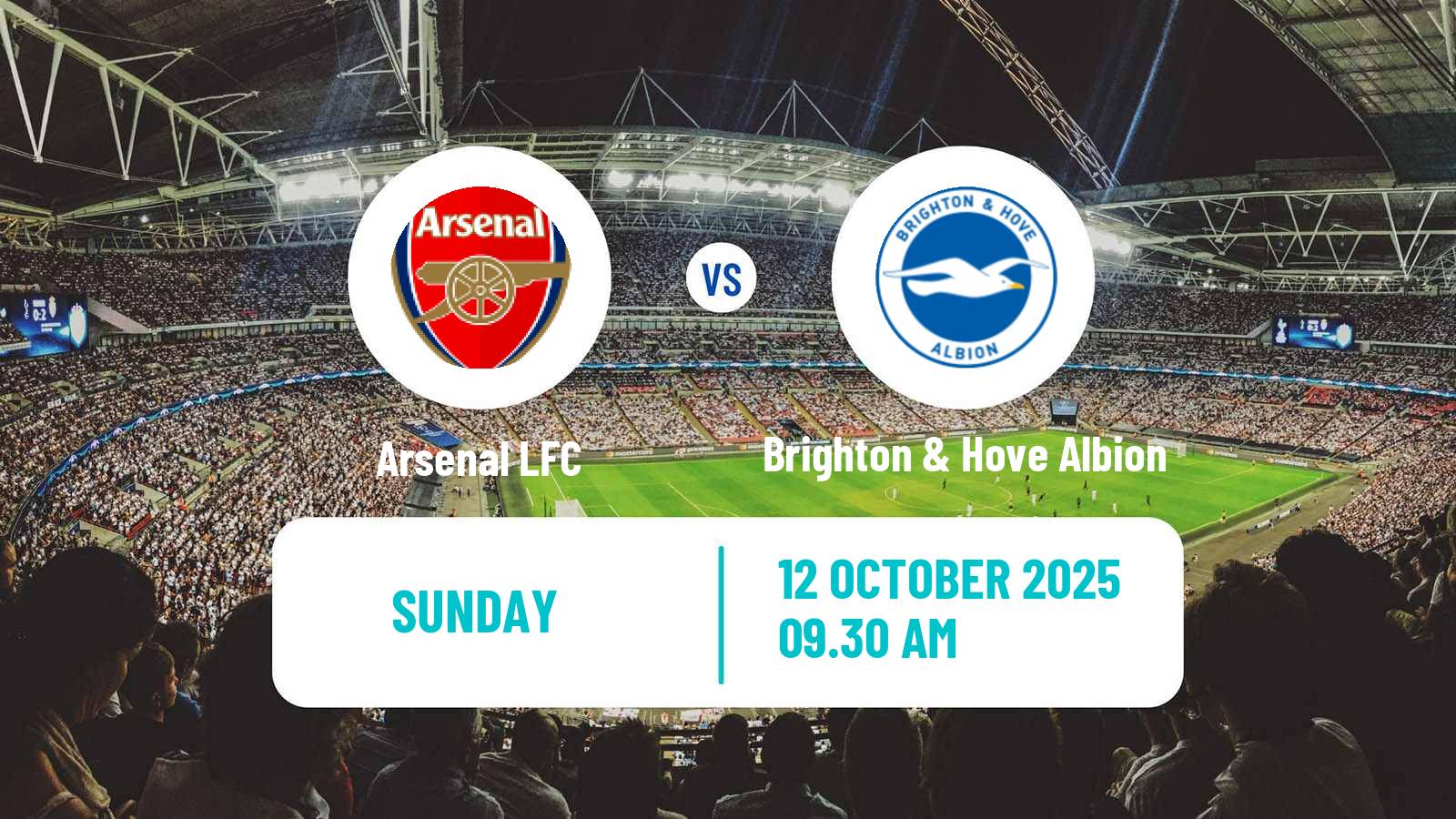 Football English WSL Arsenal LFC - Brighton & Hove Albion