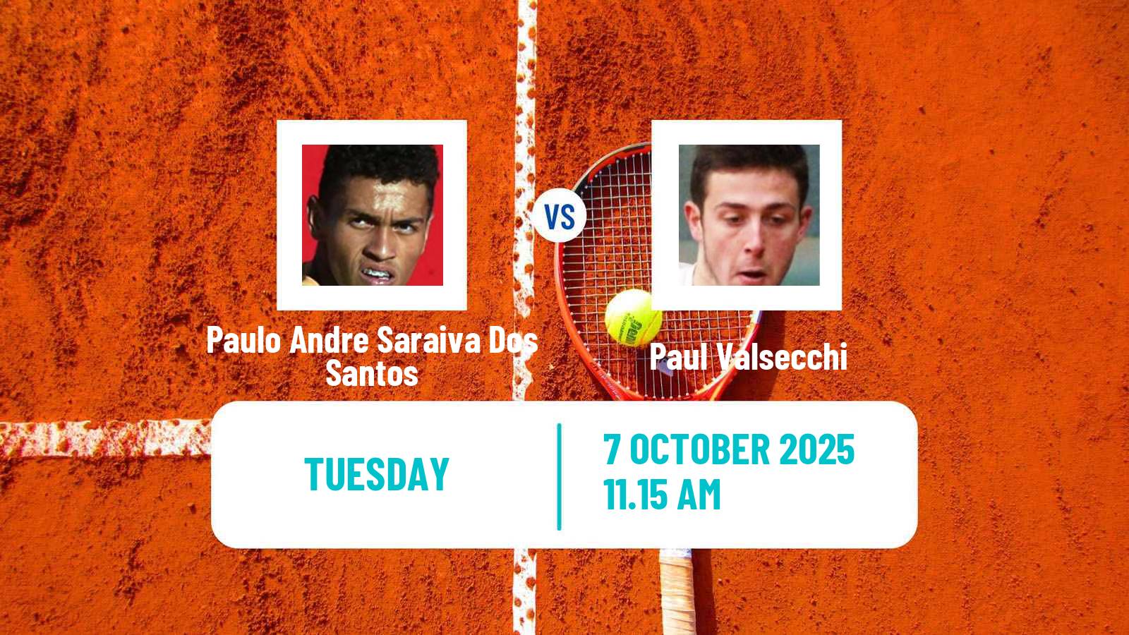 Tennis ITF M25 Rio De Janeiro Men Paulo Andre Saraiva Dos Santos - Paul Valsecchi