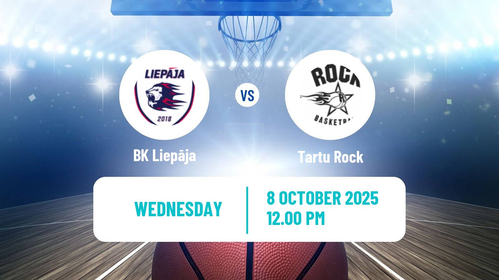 Basketball Estonian–Latvian Basketball League Liepāja - Tartu Rock