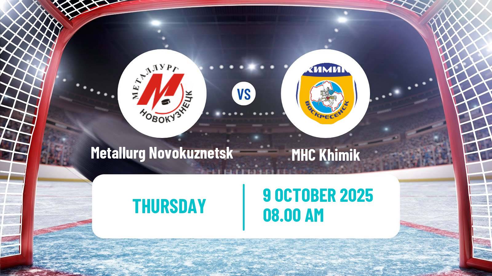 Hockey VHL Metallurg Novokuznetsk - Khimik